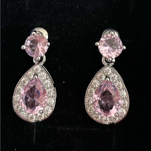 Jewelry - Pink Topaz 925 Sterling Silver Engagement Wedding Ring